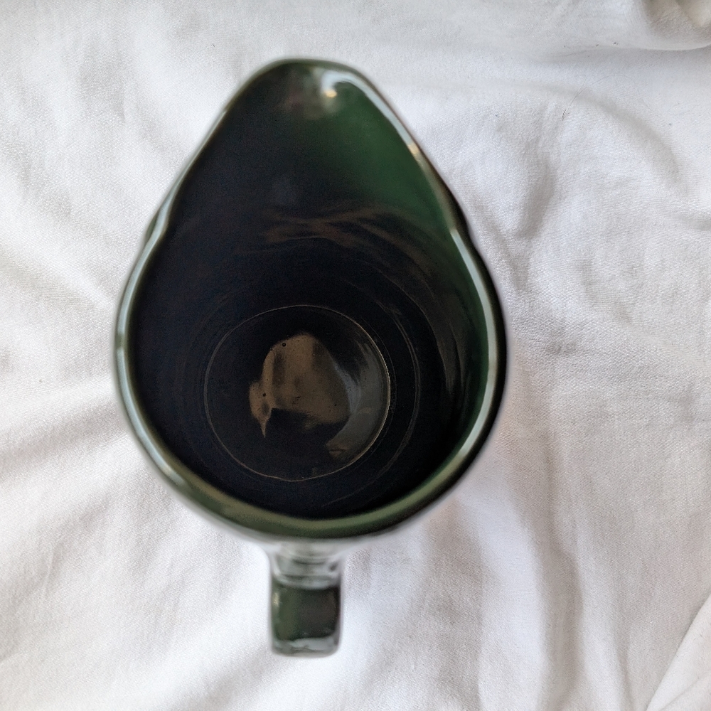 Vintage Frankoma Westwind Green Glaze Red Pottery Pitcher - Picture 6 of 8